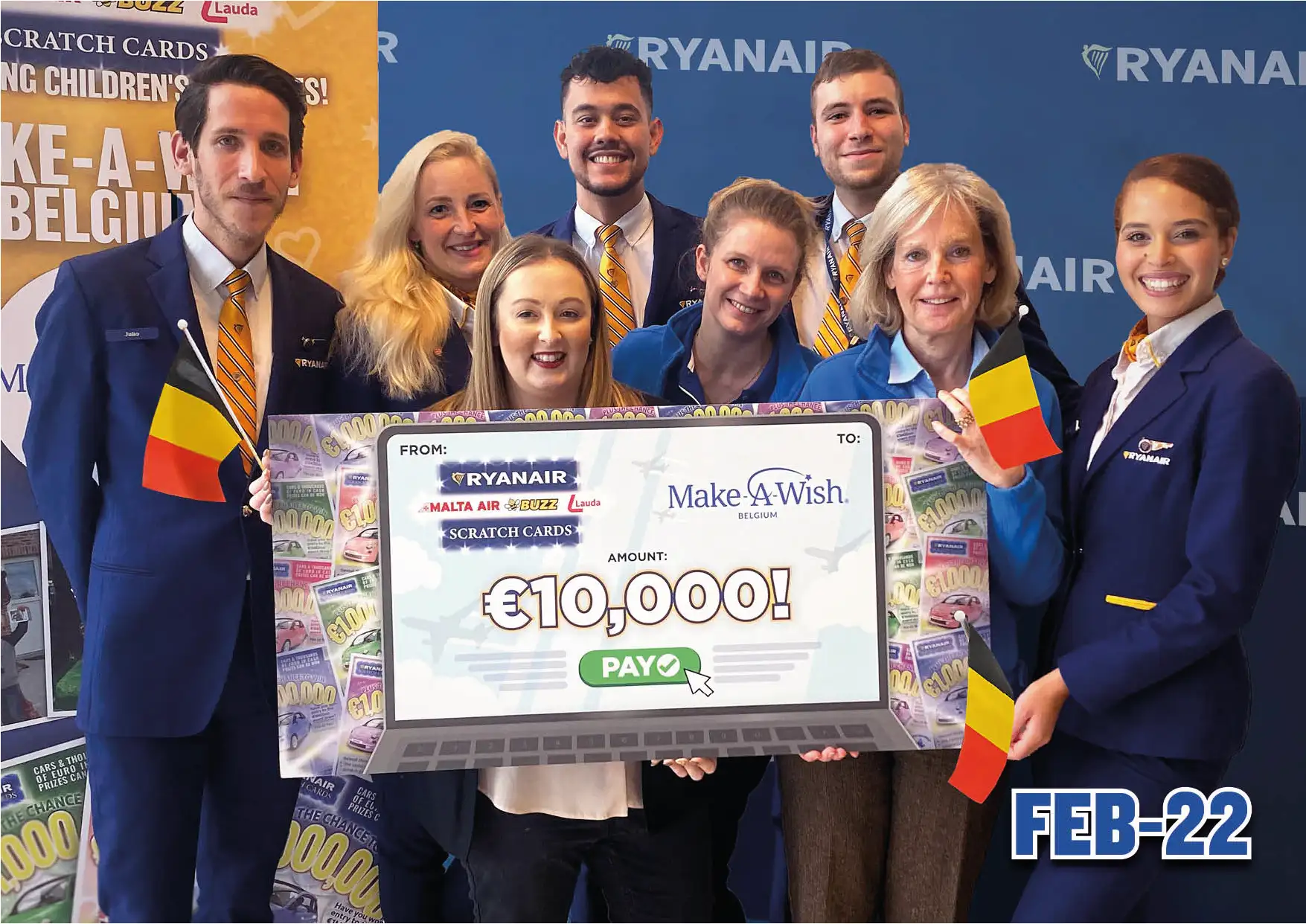 Make a Wish – Belgium donation of 10k 2/2022